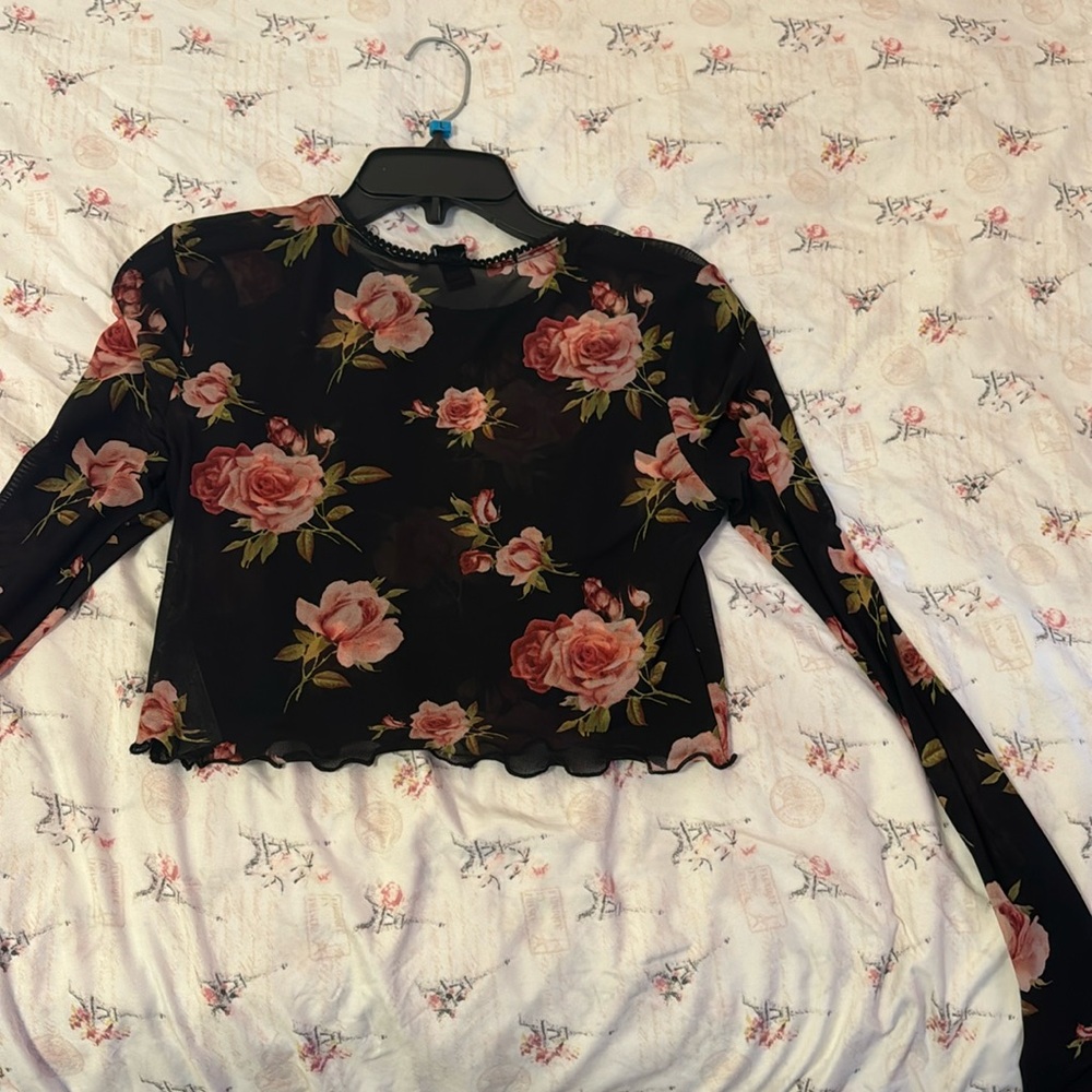Forever 21, size medium, sheer floral, good quality